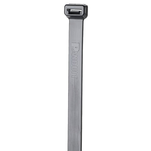 Pan-Ty Geniş Kayışı Kablo Bağı, Ekstra Ağır Kesit, 15.1L (384mm), Isı Naylon 6.6, Siyah Hava Dayanıklı, Darbe Modifiye, Stabilize
