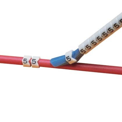 Klip-Tel İşaretleyiciler, 0,13-0,15 Tel OD, Siyah / Beyaz 300 PC Legend: 'L'.