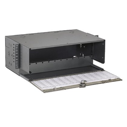 Panduit® Opticom® organize yönetmek ve 288 fiber optik kablo, sonlandırma, ekler, konektörler ve 12 FAP veya FMP adaptör panelleri kadar kullanarak tamir kordonu kadar koruyucu mahfaza Mount Elyaf Muhafaza olmasını sağlar ağ güvenilirliğini Raf. o Çünkü