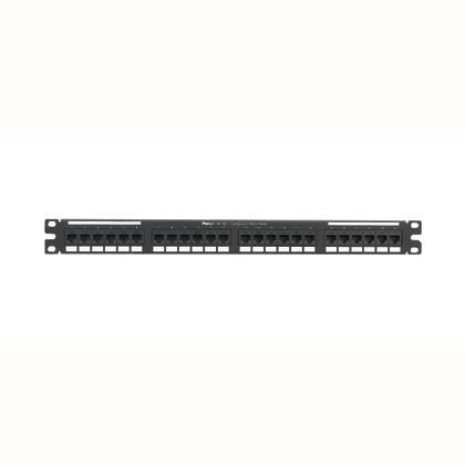 siyah NetKey 24 bağlantı kategori 6 punchdown düz patch panel (1 RU).