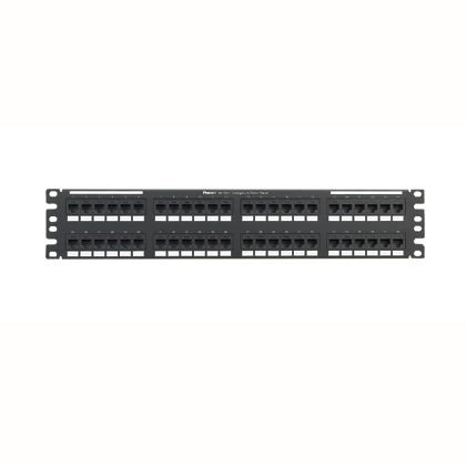siyah NetKey 48 bağlantı kategori 6 punchdown düz patch panel (2 RU).