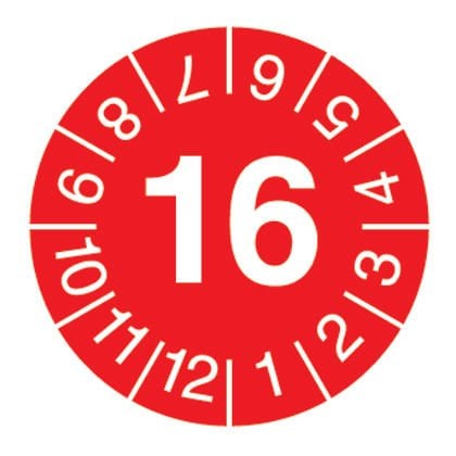 Kontrol plakası, 0.59'' işareti çapı, '2017' (gösterge), tahrip vinil yapıştırıcı, 10 markörler / kart, 10 kartı / paketi.