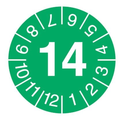 Kontrol plakası, 1.38'' işareti çapı, '2019' (gösterge), tahrip vinil yapıştırıcı, 5 belirteçleri / kart, 10 kartı / paketi.
