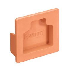 Menteşeli kanal veya bağlantı parçaları açık uçlarını kapatmak için kullanılır. Hiçbir bağlantı gereklidir. Push-on kurulum, Orange.