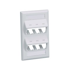 Mini Com Klasik serisi tek çete dikey kaplamasını eğimli, altı Mini Com® Modülleri kabul etiket ve etiket kapağı içerir. Beyaz kapalı