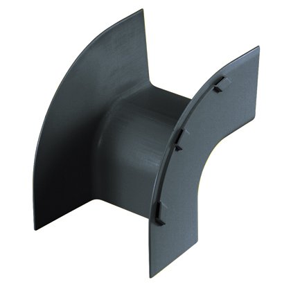 6x4 kanalı ve / veya bağlantı parçaları için bağlanan bir düz yatay bir mesafeden bir 90 ° 'lik dik dönüş oluşturmak için kullanılır. İsteğe bağlı bölünmüş kapak FROVRASC6BL kabul eder.