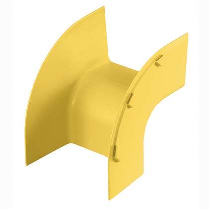 6x4 kanalı ve / veya bağlantı parçaları için bağlanan bir düz yatay bir mesafeden bir 90 ° 'lik dik dönüş oluşturmak için kullanılır. İsteğe bağlı bölünmüş kapak FROVRASC6YL kabul eder.