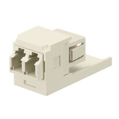 Modül, bir LC Sr./Jr ile birlikte. fosforlu bronz bölünmüş kollu, elektrikli Fildişi ile SFF dupleks modlu fiber optik adaptör (EI).