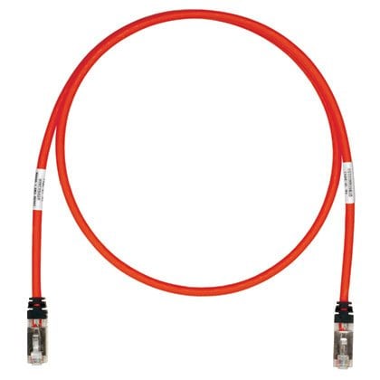 Kategori 6A, her iki ucunda TX6A ™ 10Gig ™ modüler fişli 10 Gb / s S / FTP yama çekin. Kırmızı, 35 metre.