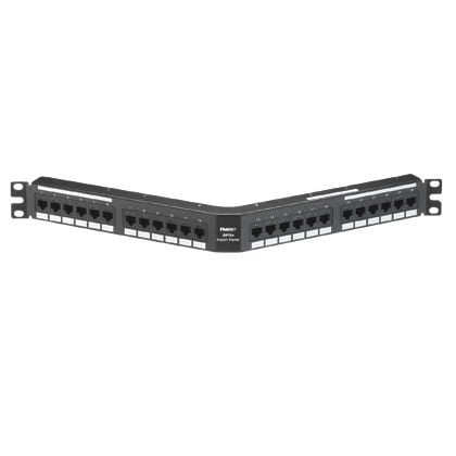 siyah NetKey 24 bağlantı kategorisi 5e punchdown düz açılı patch panel (1 RU).