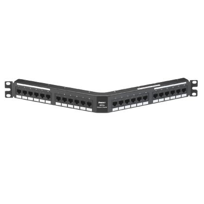 4 bağlantı kategori 6 punchdown düz açılı bir patch panel (1 RU).