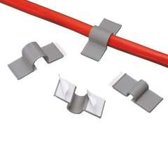 Yapıştırıcı ''A2C'' klip, 0.38'' (9,7 mm) demet, açık gri destek.