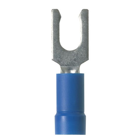 Kilitleme Çatal Terminali, yalıtımlı vinil, huni giriş, 18- 14 AWG, 8. damızlık boyutu, standart paket.
