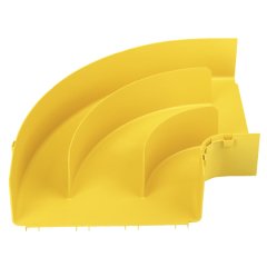 12x4 kanalına bağlandığı ve / veya bir düz yatay mesafeden bir 90 ° 'lik yatay bir dönüş oluşturmak için uygundur. İçinde bölücü duvarlar kabloları etrafında yatay dik açı yönlendirilir yönetmek. İsteğe bağlı bölünmüş kapağı FRRASC12YL kabul eder.