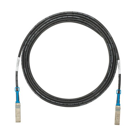 Her iki ucunda SFP + 10Gbps sıcak takılabilir modüler konnektörleri, Black, 2 metre ile montaj Yüksek hızlı twinaxial kablosu.