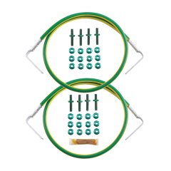 İki 6. AWG (16mm²) jumper; Fabrika 90 ° ters bükülmüş tutamaklı her iki ucunun; 0,16 oz ile sağlanır. Antioksidan, iki topraklama çıkartmaları (5cc), sekiz her # 12-24 M6 bağ Çıtçıt ve on altı her # 12-24 M6 bağ fındık.