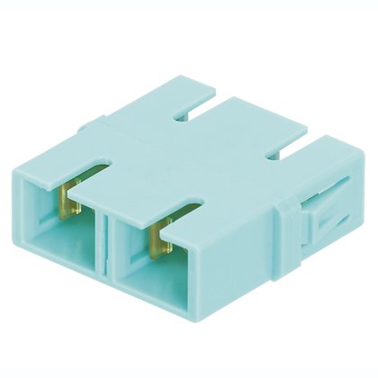 SC OM3 / zirkonya seramik bölünmüş kollu OM4 Dubleks Multimode Fiber Optik Adaptör.