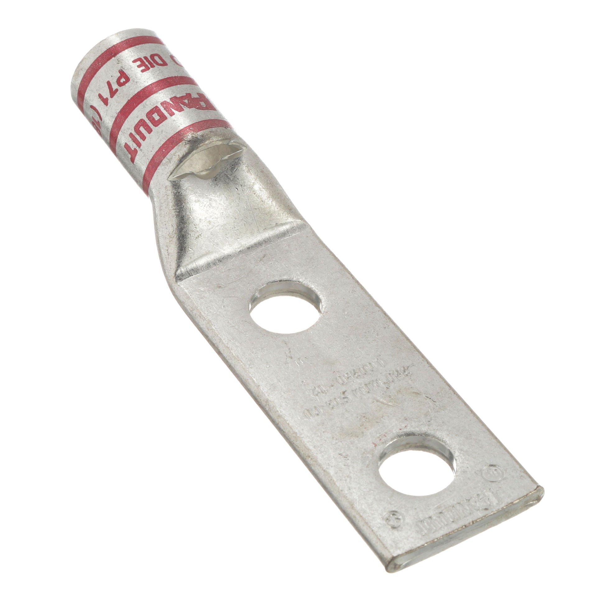 Bakır Sıkıştırma Lug, Kod İletken, Standart Barrel, 5/16'' Stud, .75'' Delik Aralığı kcmil 2 Delik, 350