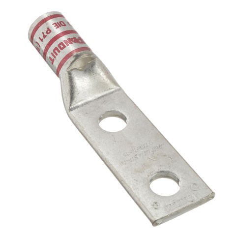 Bakır Sıkıştırma Lug, Kod İletken, Standart Barrel, 5/16'' Stud, .75'' Delik Aralığı kcmil 2 Delik, 350