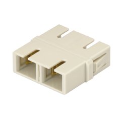 zirkonyum oksit seramik bölünmüş kollu SC dupleks sahip tekli fiber optik adaptör.
