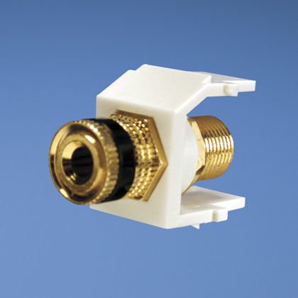 Keystone modülü 5 yönlü siyah insert, White ile yazı bağlayıcı ile birlikte.