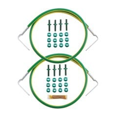 arka ray topraklama aktarma kiti Ön; İki 6. AWG (16mm²) jumper; Fabrika 90 ° ters bükülmüş tutamaklı her iki ucunun; Uzunluk 30 (şöyledir .75m); doğru çukur raylar için.