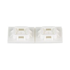 4'lü arkası yapışkanlı kablo bağlama beyaz monte lastik yapıştırıcı bant ile uygulanır. Bu 1'' uzunluk x 1'' genişliğinde (25.4 x 25.4 mm) ve mekanik gücü, ısı ve aşınma direnci ve sertliği artar naylon 6.6 yapılmış. Bu Miniatur birlikte kullanılır