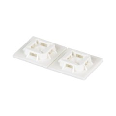 4'lü arkası yapışkanlı kablo bağlama beyaz monte lastik yapıştırıcı bant ile uygulanır. Bu 1'' uzunluk x 1'' genişliğinde (25.4 x 25.4 mm) ve mekanik gücü, ısı ve aşınma direnci ve sertliği artar naylon 6.6 yapılmış. Bu Miniatur birlikte kullanılır