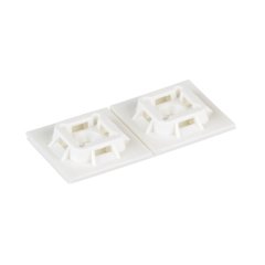 4'lü arkası yapışkanlı kablo bağlama beyaz monte lastik yapıştırıcı bant ile uygulanır. Bu 1'' uzunluk x 1'' genişliğinde (25.4 x 25.4 mm) ve mekanik gücü, ısı ve aşınma direnci ve sertliği artar naylon 6.6 yapılmış. Bu Miniatur birlikte kullanılır