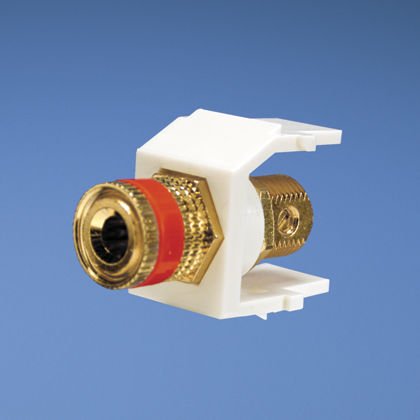 Keystone modülü 5 yönlü kırmızı insert, White ile yazı bağlayıcı ile birlikte.