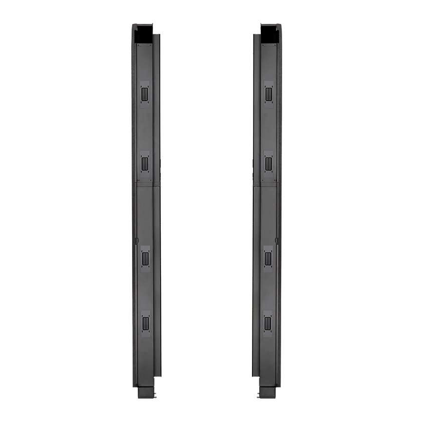 38.1mm ile 800mm dolapları için dikey karartma paneli (1.5) x 127mm (5) Renk Knockout'lar: Siyah