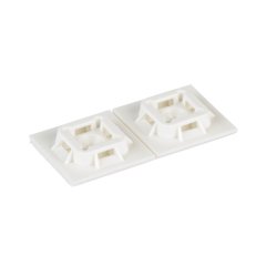 4'lü arkası yapışkanlı kablo bağlama beyaz monte lastik yapıştırıcı bant ile uygulanır. Bu 1'' uzunluk x 1'' genişliğinde (25.4 x 25.4 mm) ve mekanik gücü, ısı ve aşınma direnci ve sertliği artar naylon 6.6 yapılmış. Bu Miniatur birlikte kullanılır