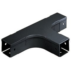 2 x 2 Fiber kanal montajı. Tutturulan bir düz yatay çalışma arasında 90 ° yatay dalı oluşturmak için kanala. Kapak dahil. Siyah.