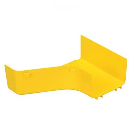 uydurma sola geçiş yaparken FiberRunner® takılması veya Kanal herhangi 6x4 herhangi 12x4 FiberRunner® Montaj veya Kanal vermektedir. Bu sarı ve ABS plastikten yapılmış olduğunu. Bu bölünmüş kapak FRRF126LSCYL kabul eder.