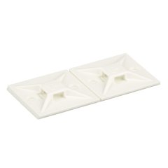 4'lü arkası yapışkanlı kablo bağlama beyaz monte lastik yapıştırıcı bant ile monte edilir. Bu 1.12'' uzunluk x 1.12'' geniş (28.5 x 28.5 mm) ve mekanik gücü, sıcaklık ve aşınma direnci ve sertliği artar naylon 6.6 yapılmış. O mi kullanılır