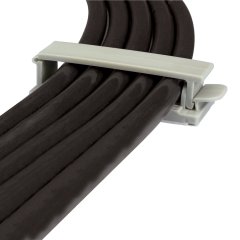 Kendinden yapışkanlı kablo tutucu, 6. Vida (M3), 2.5'' (63.5mm) kablo genişliğinin, gri, standart paket.