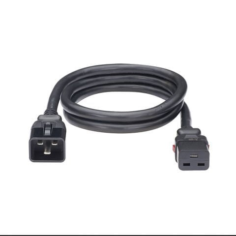 Çift Kilitleme Güç Kablosu, IEC C19 IEC C20 - 6 feet (1.8 metre), 10 Paketi, Siyah.