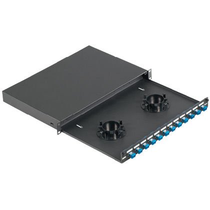 50 um için 12 SC dupleks adaptörleri ile NK Önceden yüklenmiş elyaf çekmecenin (OM3 / OM4) modlu fiber.