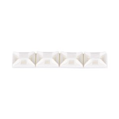 Kullanıcı yapıştırıcı sağlanan 4 yönlü arkası yapışkanlı kablo bağlama siyahtır monte monte edilebilir. Bu 0.50'' uzunluk x 0.50'' geniş (12.7 x 12.7 mm) ve mekanik gücü, sıcaklık ve aşınma direncini arttırır hava koşullarına dayanıklı naylon 6.6 yapılmış
