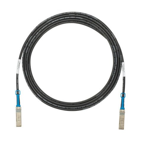 Her iki ucunda SFP + 10Gbps sıcak takılabilir modüler konnektörleri, Black, 5 metre ile montaj Yüksek hızlı twinaxial kablosu.