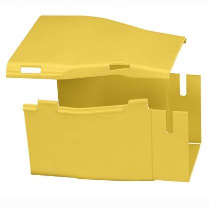 uygun herhangi bir 6'' x 4'' (150 mm x 100 mm) FiberRunner® takılması ya da 4'' x 4'' (100 mm x 100 mm) Fiber Kanal ™ Kanal S4X4YL6 veya E4X4YL6 kanal vermektedir. Bu sarı ve ABS plastikten yapılmış olduğunu. Sağlam bir kapak içerir.