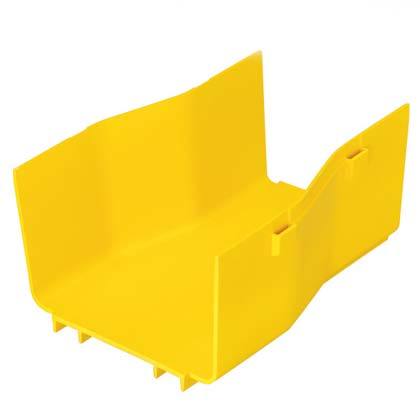 Herhangi 4x4 FiberRunner® Fitting veya Kanalına Ateşelikler herhangi 6x4 FiberRunner® Montaj veya Kanal. Bölünmüş kapak FRRF6FR4SCYL kabul eder.