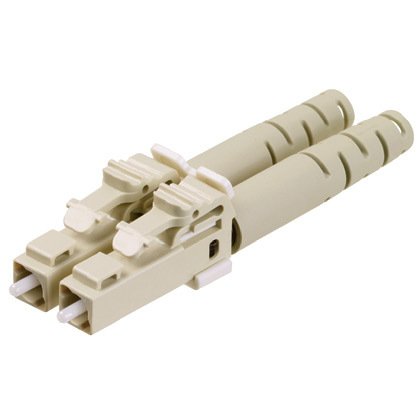 3.0mm Elektrik Fildişi Boot ile LC Dubleks Kıvrım Stil OM1 Connector, Elektrikli Fildişi Konut Ön Cilalı