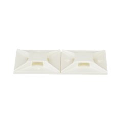 4'lü arkası yapışkanlı kablo bağlama beyaz monte lastik yapıştırıcı bant ile monte edilir. Bu 1.5'' uzunluğunda x 1.5'' genişliğinde (38.1 x 38.1 mm) ve mekanik gücü, sıcaklık ve aşınma direnci ve sertliği artar naylon 6.6 yapılmış. Bu mini ile kullanılır