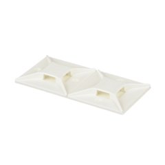 4'lü arkası yapışkanlı kablo bağlama beyaz monte lastik yapıştırıcı bant ile monte edilir. Bu 1.5'' uzunluğunda x 1.5'' genişliğinde (38.1 x 38.1 mm) ve mekanik gücü, sıcaklık ve aşınma direnci ve sertliği artar naylon 6.6 yapılmış. Bu mini ile kullanılır