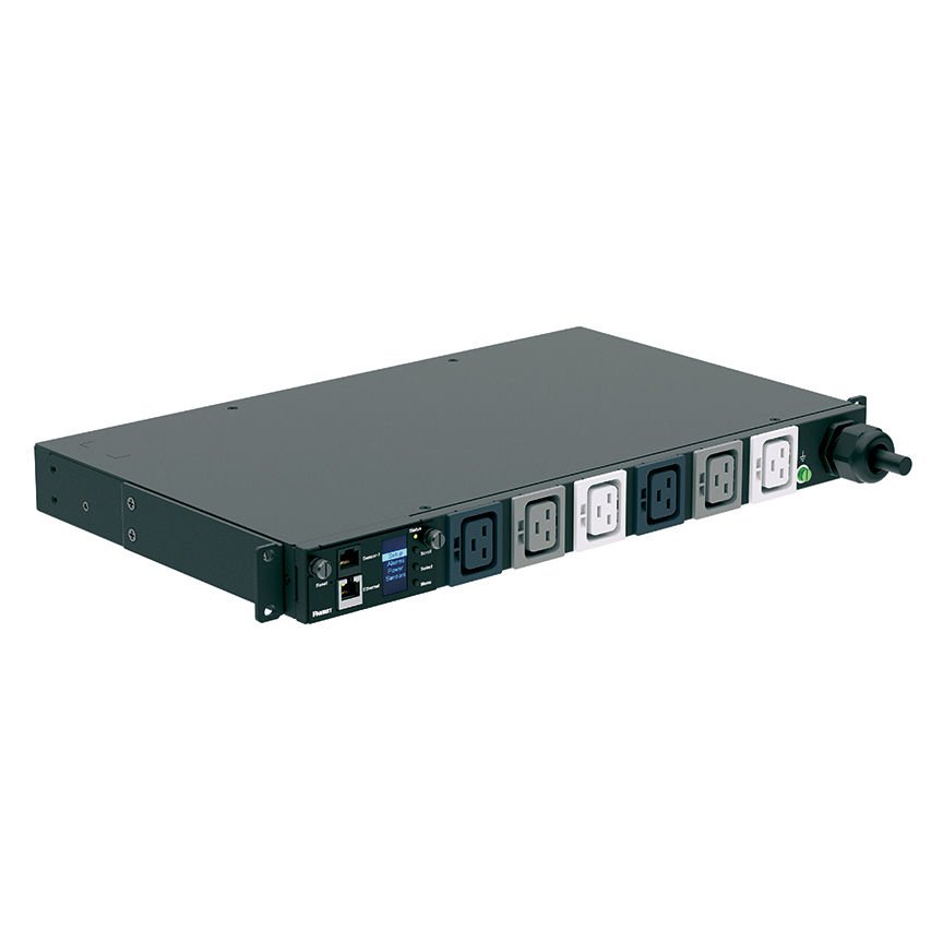 PDU Raf SmartZone ™ G5 İzlenen giriş (MI Serisi), 16 bir 3-faz, 415V, (6) C19) Kaplar, IEC 60.309 3P + K + E 6h 16A fiş ve önlemler W 7.8'' x 1.713 ''17,461 x U'' (43.2mm x 444.5mm x 198.1mm) Renk:. Siyah