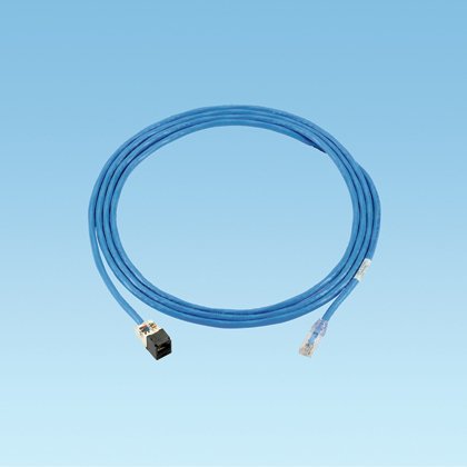 Kategori 6A, TX6 ™ PLUS Korumalı Modüler Tak, Mavi, 20 ft Mini-Com® TX6 ™ PLUS Korumalı Jack Modülü ile FTP, katı, plenum, mavi kablo.