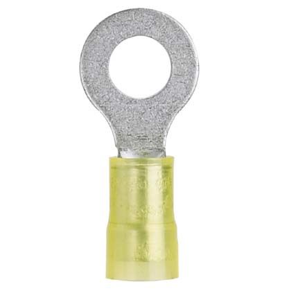Halka Terminali, 12-10 AWG, 10. damızlık boyut, naylon, standart paket yalıtımlı.