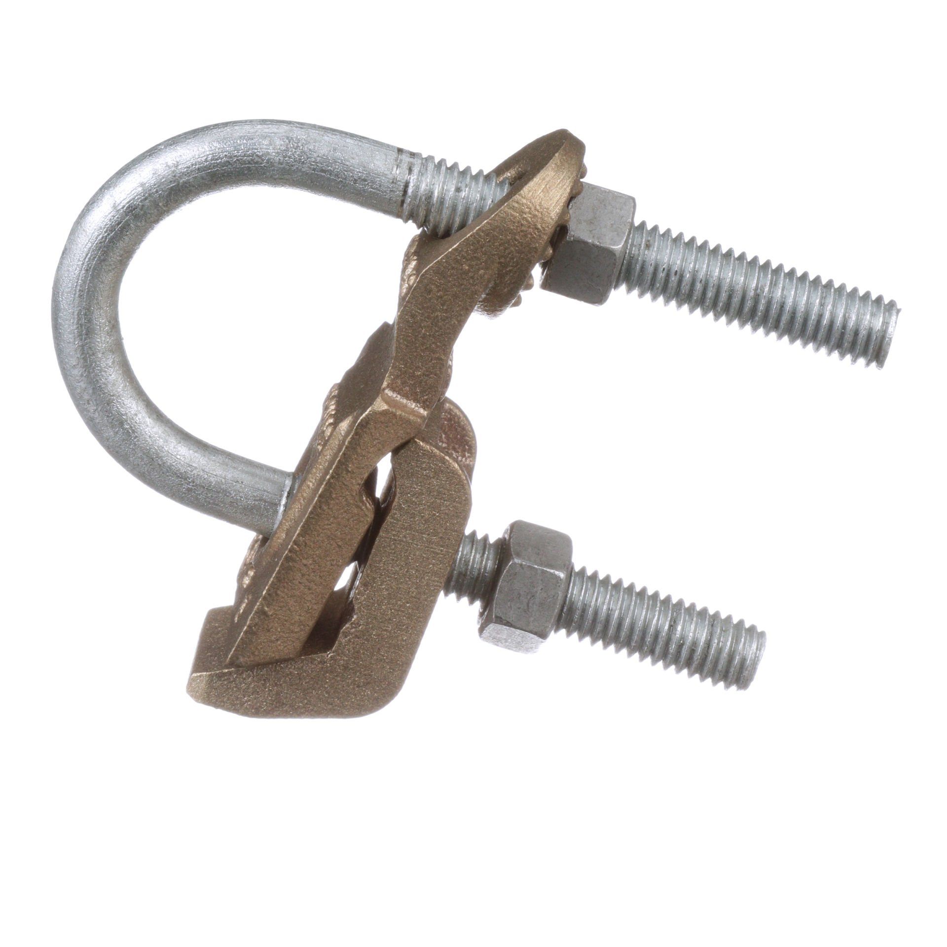 Boru için Bronz Zemin Kelepçe Bağlayıcı, paralell veya Perpindicular, 4 AWG -4/0 AWG Str. '' - 5'' boru 4'e bakır tel