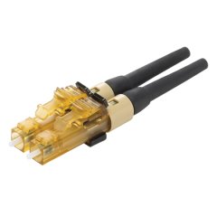 Önceden cilalı LC Dubleks OptiCam Stil OM1 Bağlayıcı, 900um Siyah Boot ile Doğal Konut